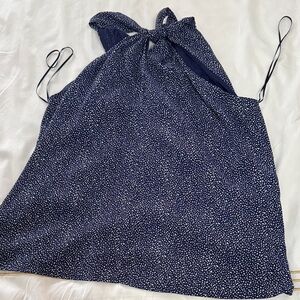 Lush Navy and White Speckled Tank Top